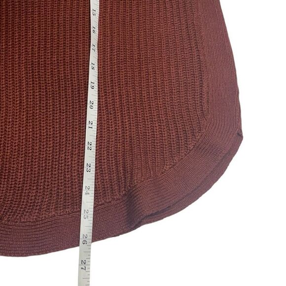RD Style Autumn Rust Mixed Knit V Neck Sweater - Picture 5 of 6